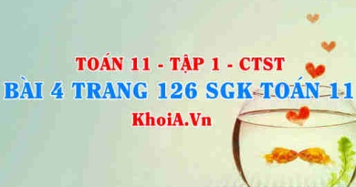 Bài 4 trang 126 SGK Toán 11 Tập 1 Chân trời sáng tạo